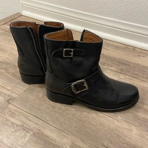 Frye black ankle boots